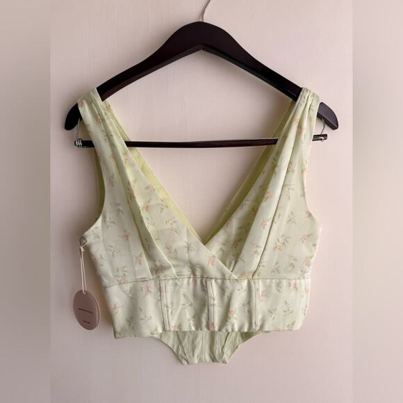 Camila Coelho Trudy Bustier Sage Floral NWT - Picture 5 of 8